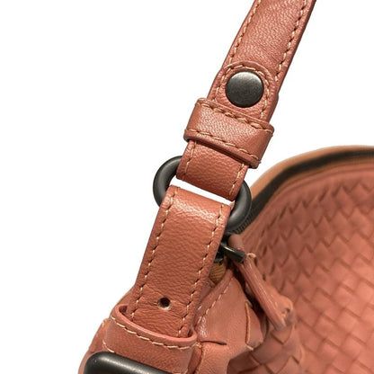 Bottega Veneta Shoulder Bag Intrecciato Pink Leather