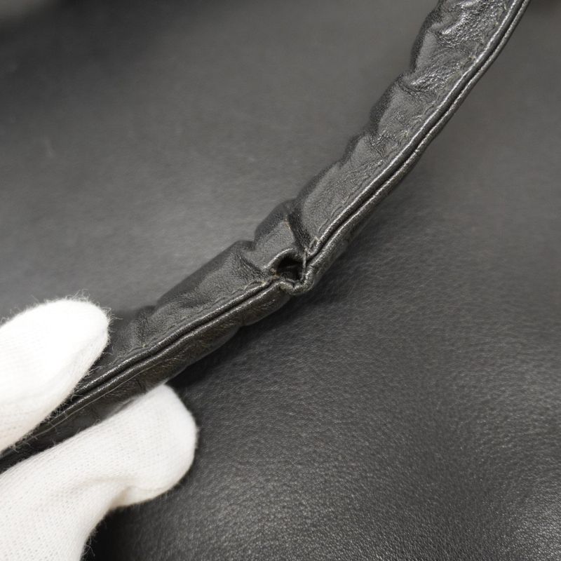 Chanel Shoulder Bag Matelasse Lambskin Black Gold Hardware Women