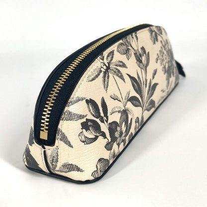 Gucci Pen Case Herbarium Logo 662130 Leather Black