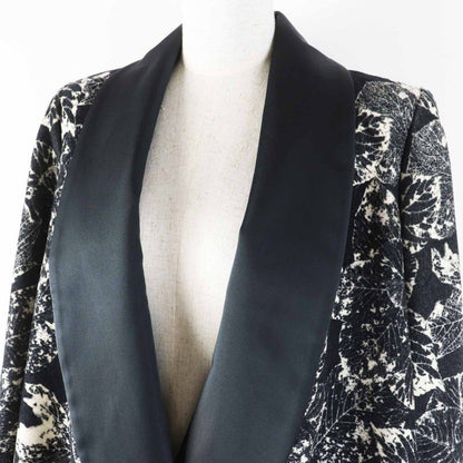 Chanel P60011 Cotton Partially Lined Silk Coco Mark Buttons Total Pattern Shawl