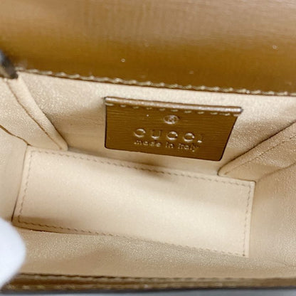 Gucci Shoulder Bag GG Supreme Horsebit 625615 PVC Brown Gold Hardware Women