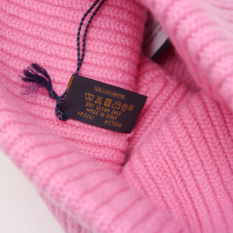 Louis Vuitton Bonnet LV Ahead M77040 Knit Hat Cashmere Pink