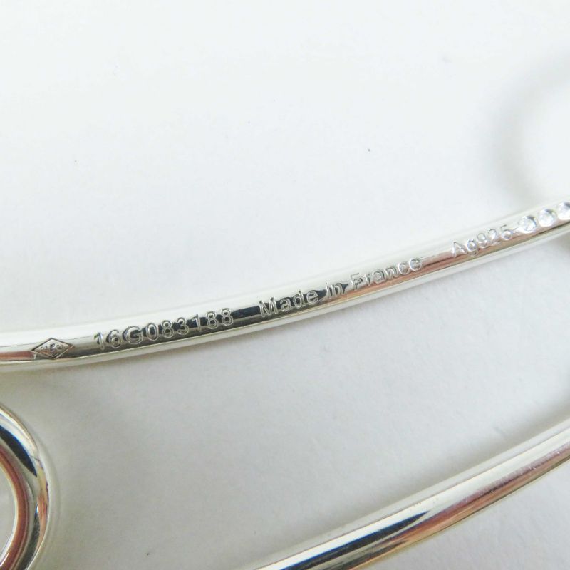 Hermes Chaine D'ancre Punk Long Necklace Ag925 Silver With Box Made In France