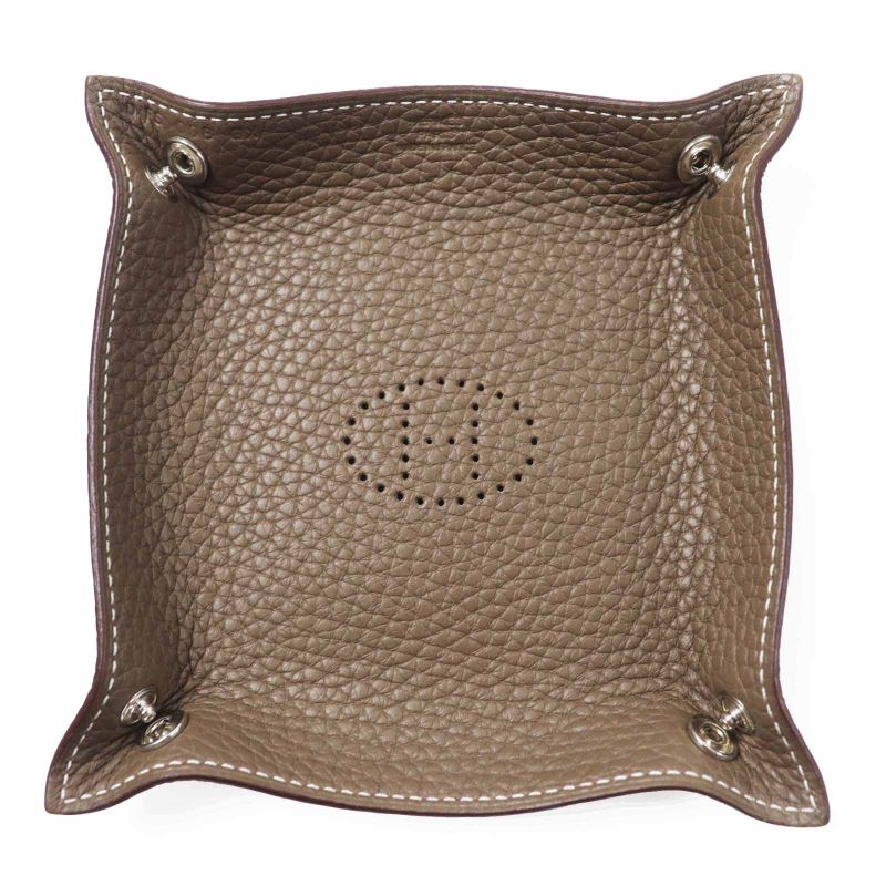 Hermes Vid Poche Mini Meuse Et Loulance Desk Taurillon Clemence Silver