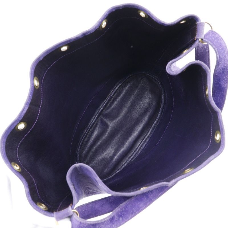 Hermes Market GM Suede Purple 0L Women's Shoulder Bag