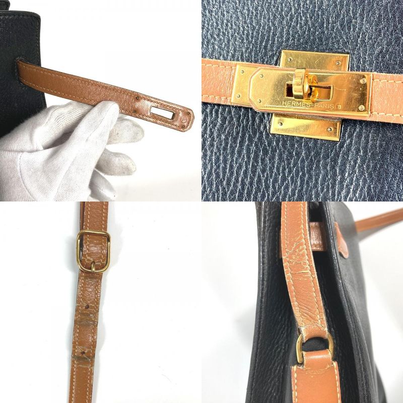 Hermes Shoulder Bag Kelly Sport GM Kelly Sport GM Ardennes Black