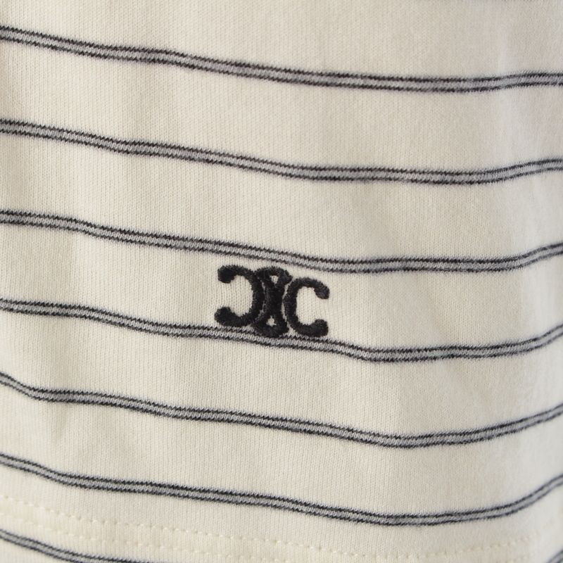 Celine Triomphe Striped Tank Top 2x393680i Ivory L