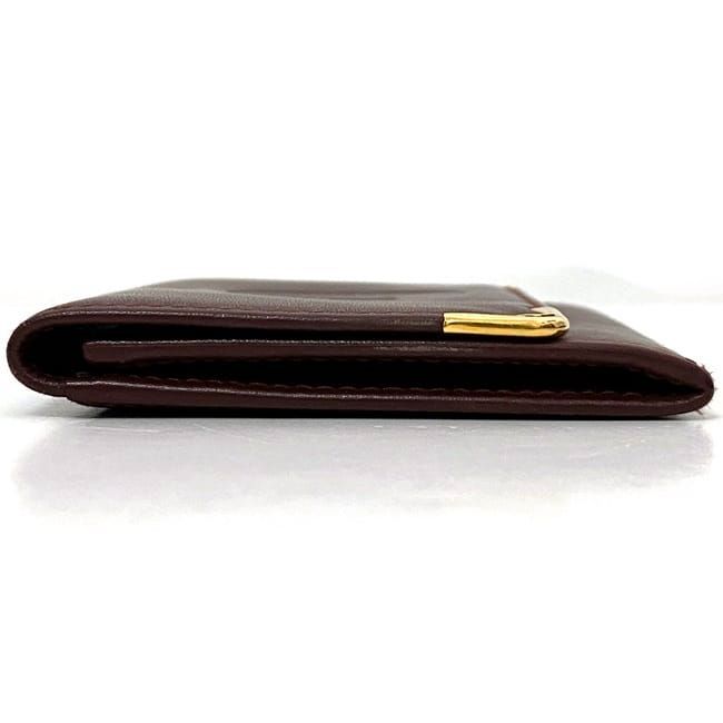 Cartier Coin Case Ec21109 Bordeaux Must Excellent Condition Coin Purse