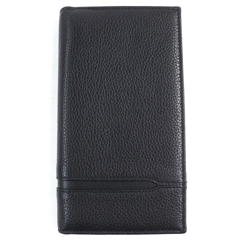 Bvlgari 280922 OCTO Leather Logo Shape Stamped Bifold Long Wallet