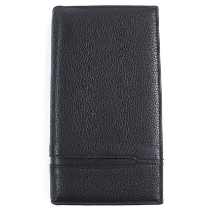 Bvlgari 280922 OCTO Leather Logo Shape Stamped Bifold Long Wallet