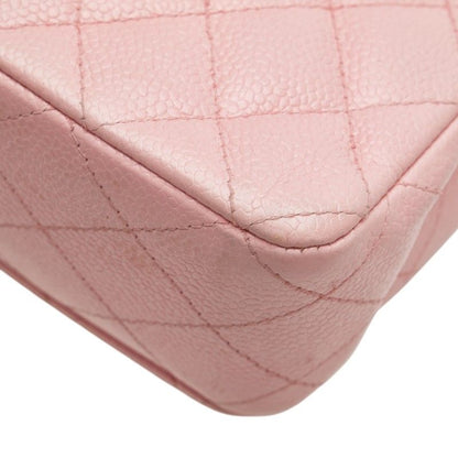 Chanel Coco Mark Matelasse 25 Double Flap Chain Shoulder Bag Pink Caviar Skin