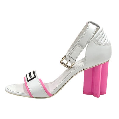 Louis Vuitton Silhouette Line Sandals Shoes Leather White Pink White Unused