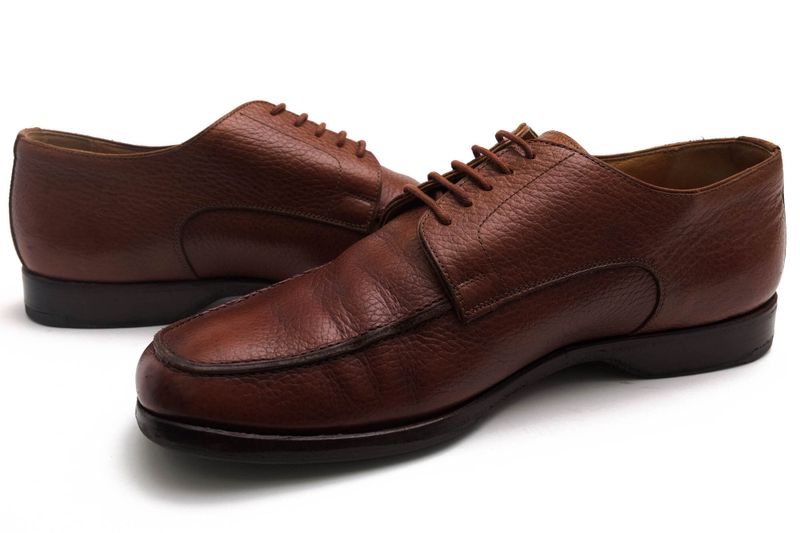 Hermes Shoes Business Shoes Business Men Leather Genuine Leather Brown U-Tip