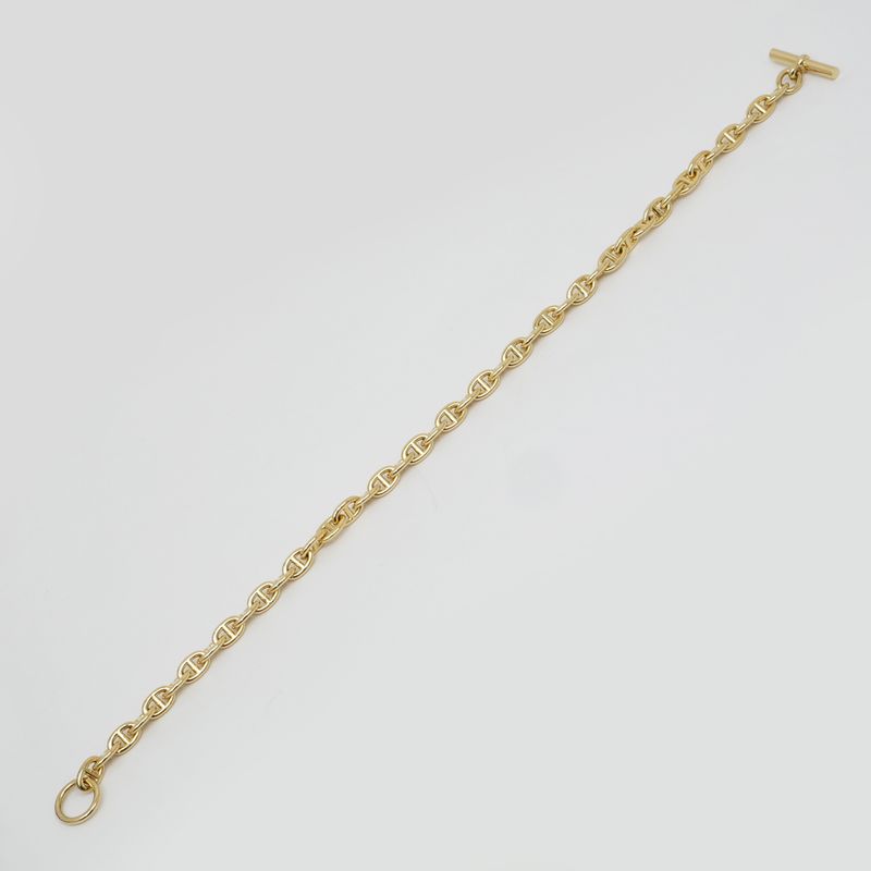 Hermes Chaine D'ancre PM Necklace 750 YG Yellow Gold 43 Pieces 109.6g