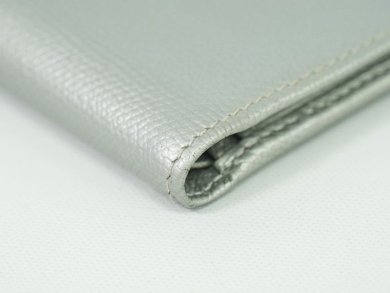 Authentic Chanel Coco Mark Coco Button Fold Wallet Compact Wallet Leather