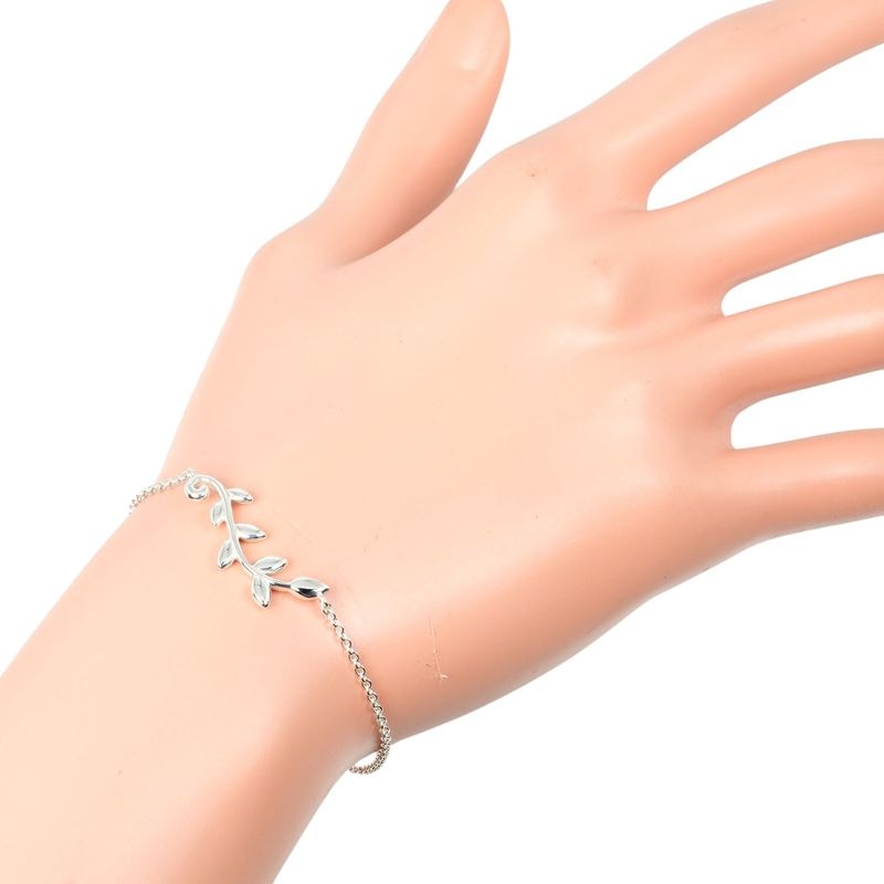 Tiffany & Co Olive Leaf Wrist Circumference Approx Cm 17.5 Silver 925 Ladies