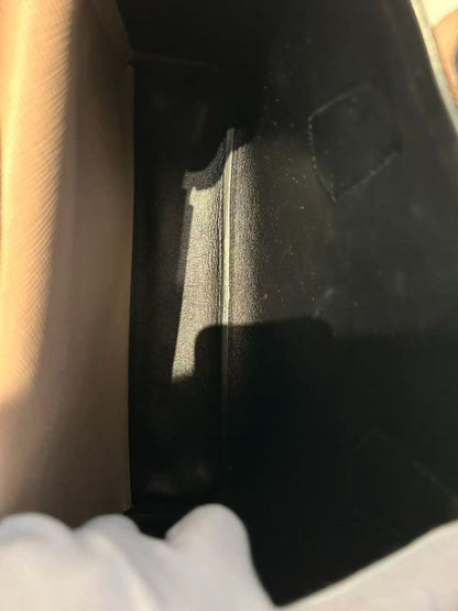 Prada Double Bag Saffiano Leather Triangle Logo Cameo Shopping Bag