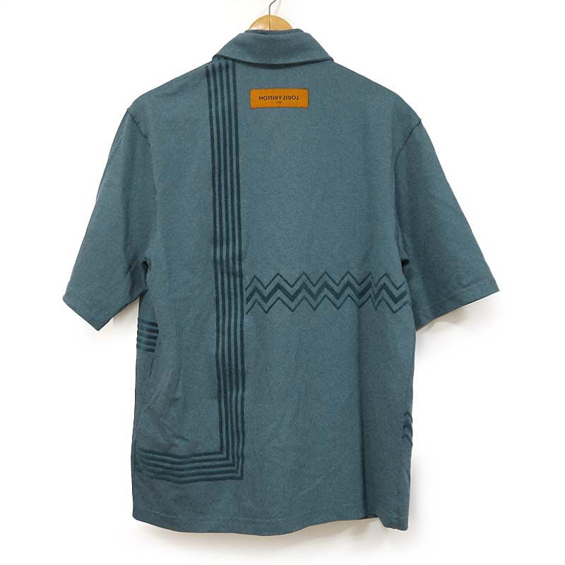 Louis Vuitton Karakoram Flock Print Jersey Shirt Short Sleeve Polo Shirt