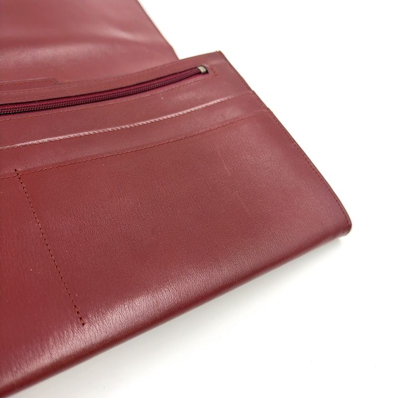 Cartier Mustline Leather Bordeaux Clutch Bag Gold 7 318 4 155