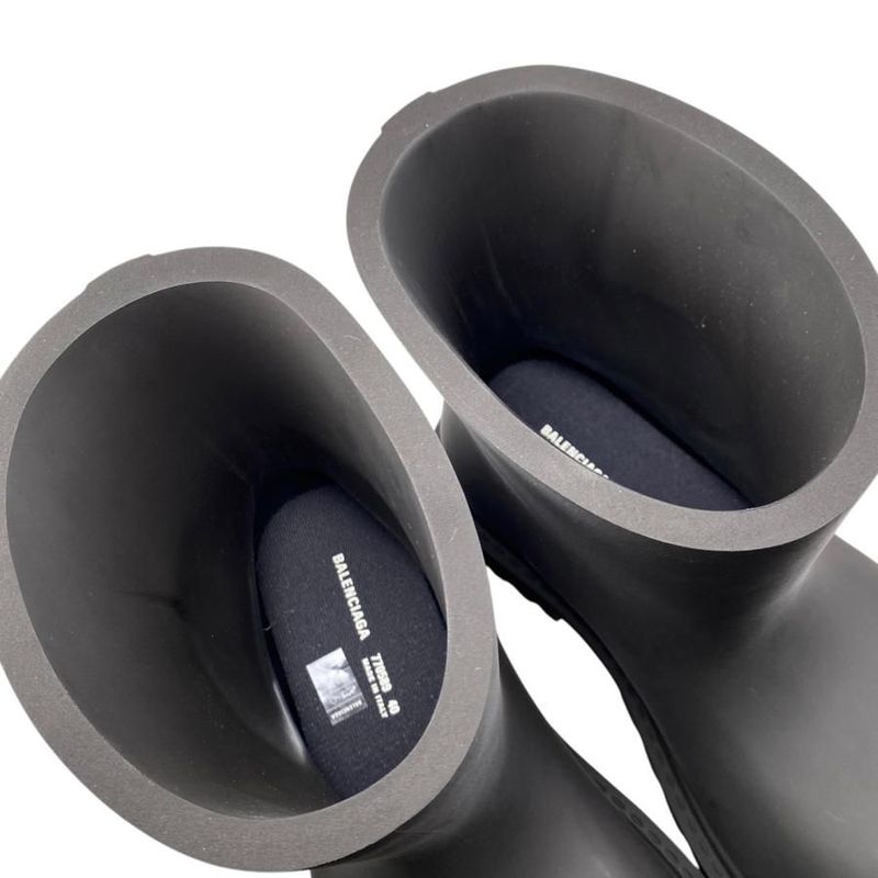Balenciaga Boots Steroid Rubber 770589 40 Size Logo Black Steroid Boot Balenciag