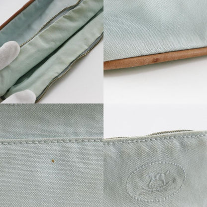 Hermes Bolide Pouch 25 Baby Line Cotton Light Blue Women's Pouch
