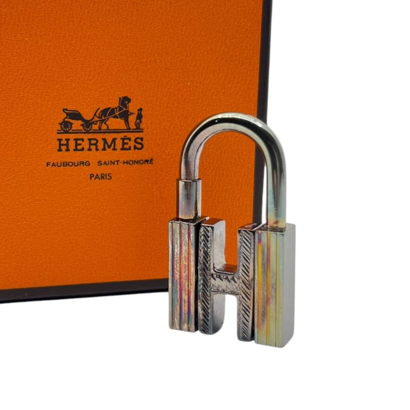 Hermes H Motif Padlock Cadena Charm H Motif Padlock Cadena Charm Silver with