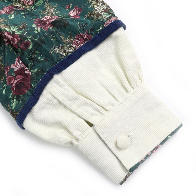 Louis Vuitton 19AW Cotton Silk Floral Pattern Ruffle Lace Long Sleeve Blouse