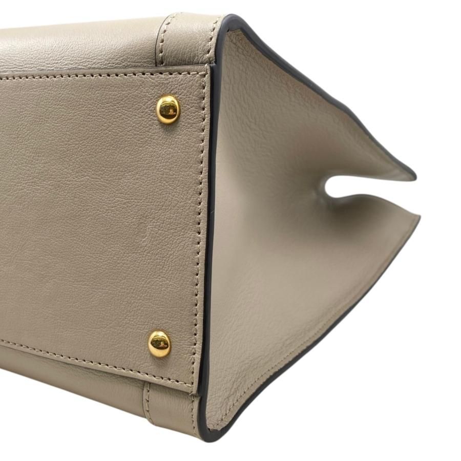 Gucci Tote Bag Diana Bamboo 655658 Leather Double G Beige Gold Hardware Gucci