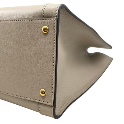 Gucci Tote Bag Diana Bamboo 655658 Leather Double G Beige Gold Hardware Gucci