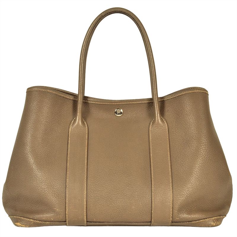 Hermes Garden Party PM Tote Bag Negonda □L Engraved Etoupe