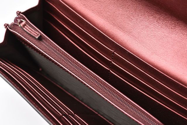 Gucci Wallet Long Wallet GG Pattern Heart-shaped Interlocking G Metallic