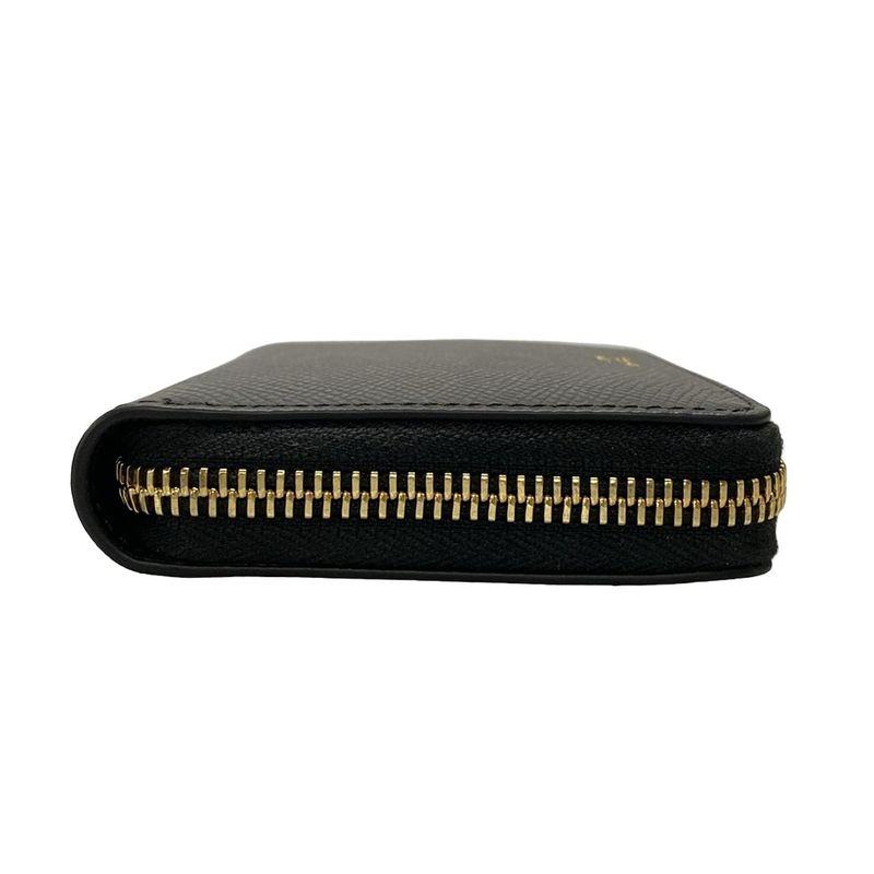 Celine Bifold Wallet Small Zip Wallet Triomphe Charm 10n993fvo38no Black Round