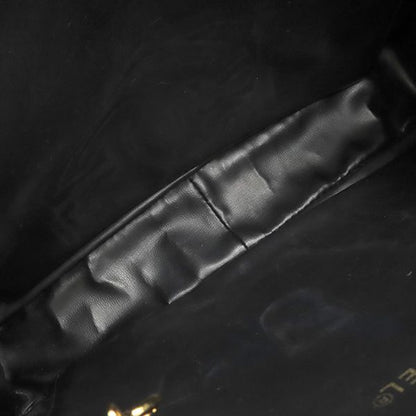 Chanel Shoulder Bag Coco Mark Lambskin Black Gold Hardware Chain Shoulder