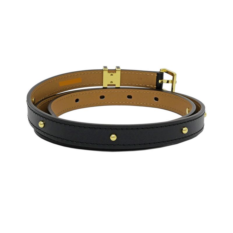 Hermes Belt Pop H Courte 15 85cm (33.46in) Black Gold Hardware B