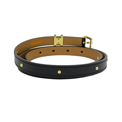 Hermes Belt Pop H Courte 15 85cm (33.46in) Black Gold Hardware B