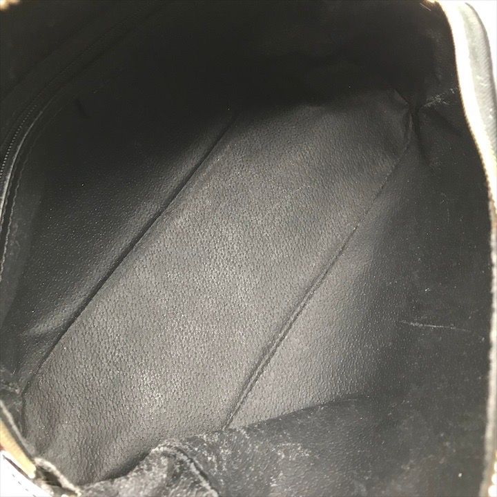 Celine Black Macadam Hand Boston Bag Brown Leather