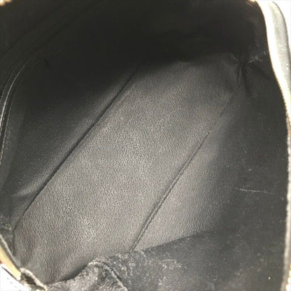 Celine Black Macadam Hand Boston Bag Brown Leather