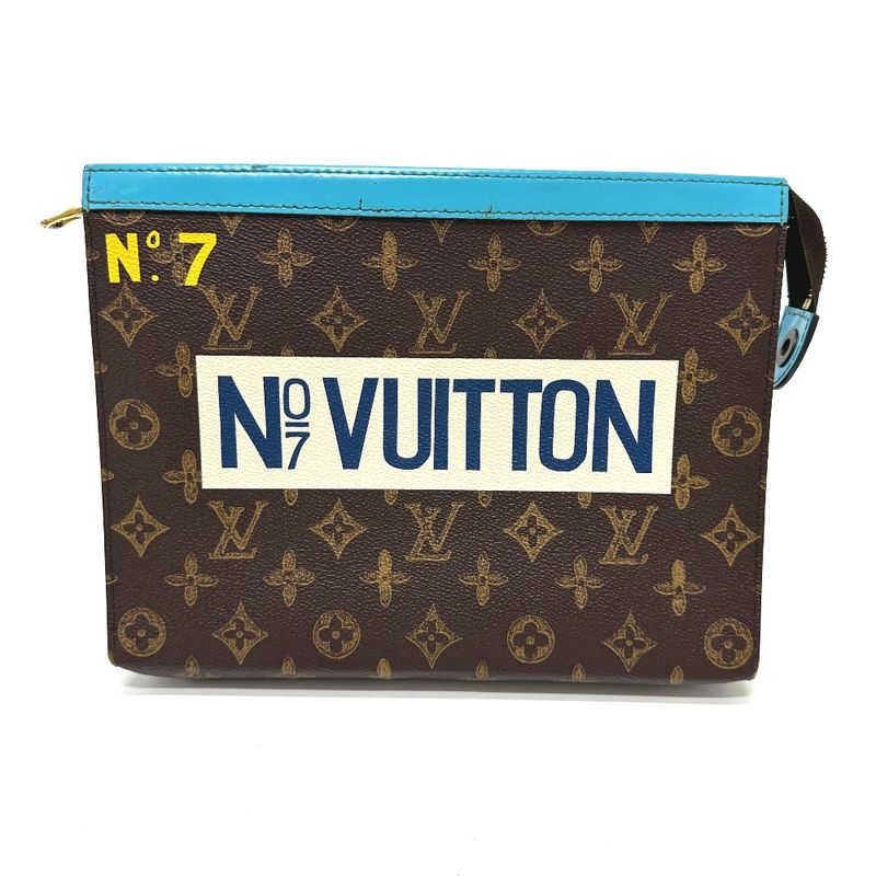 Louis Vuitton Clutch Bag Pochette Voyage MM M81204 Monogram Canvas Brown