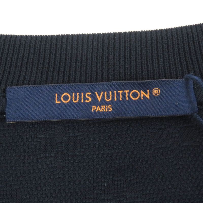 Louis Vuitton 24SS 1afbaf Pique Cotton T-shirt Cut And Sewn Monogram Navy S