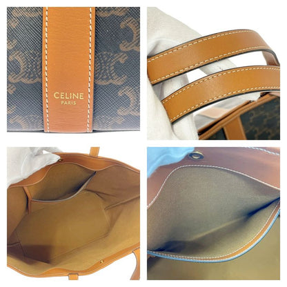 Celine Triomphe Canvas Medium Cabas Shoulder Bag Brown 408582 Shoulder Bag