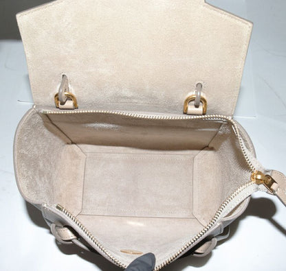 Celine Handbag Shoulder Bag Belt Bag Nano Grained Calf Light Taupe Gold