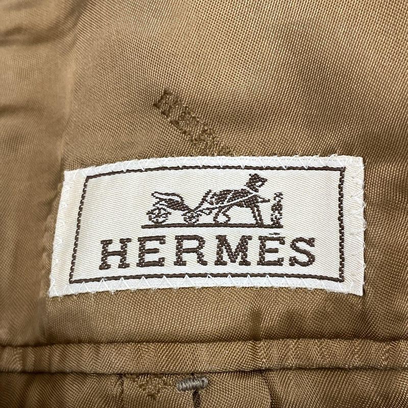 Hermes Coat Size 52 Men - Pt9201 Dark Brown And Ivory Long Sleeves / Chester /