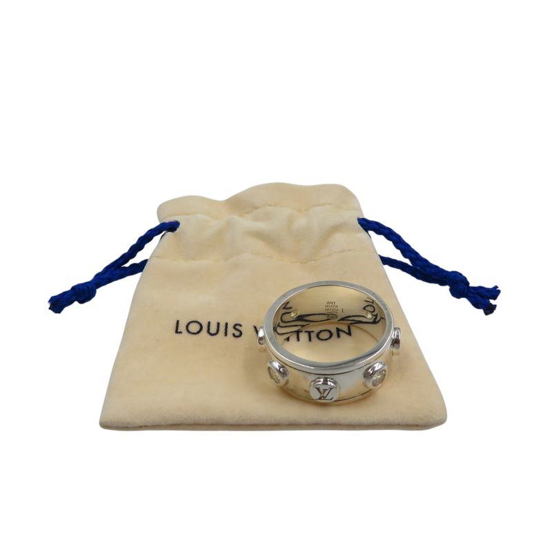 Louis Vuitton LV Studs M1622l Silver 925 L Ring 1065 Louis Vuitton