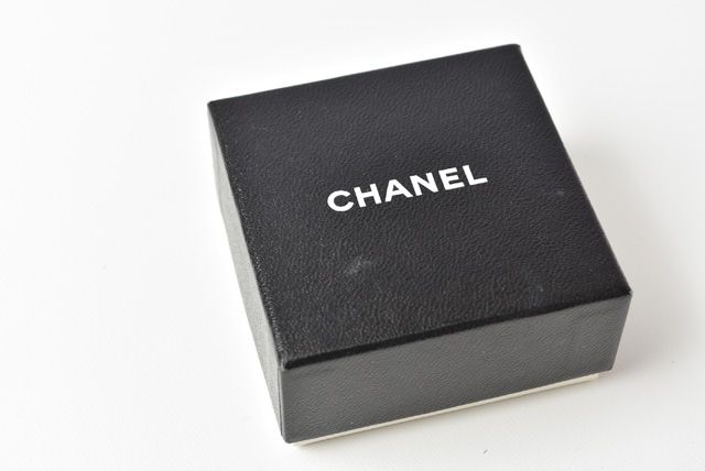 Chanel Earrings Logo CC Coco Mark Camellia Gold Orange
