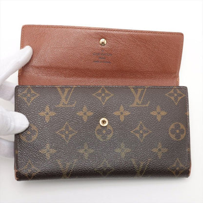 Louis Vuitton Monogram Porte Trésor International Long Wallet M61215 Brown Made