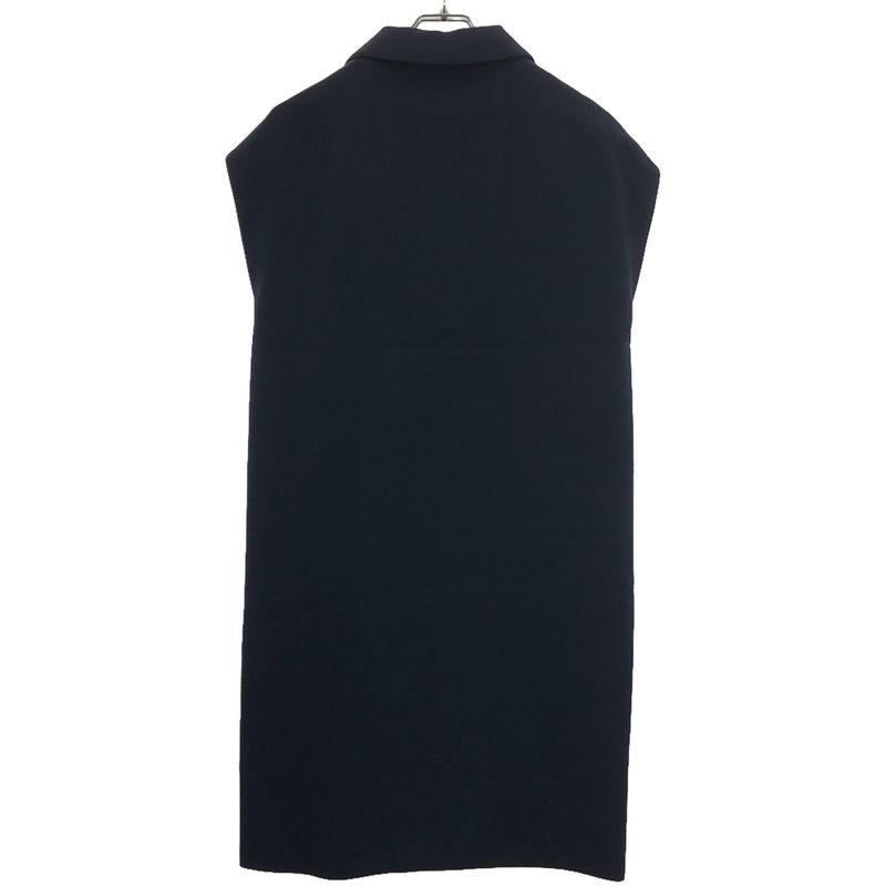 Balenciaga Edition Wool Silk Pullover Sleeveless Dress Blue 36