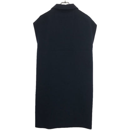 Balenciaga Edition Wool Silk Pullover Sleeveless Dress Blue 36