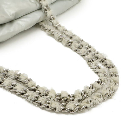 Chanel Coco Mark Fur Drawstring Chain Shoulder Bag Shoulder Nylon Fur Metallic