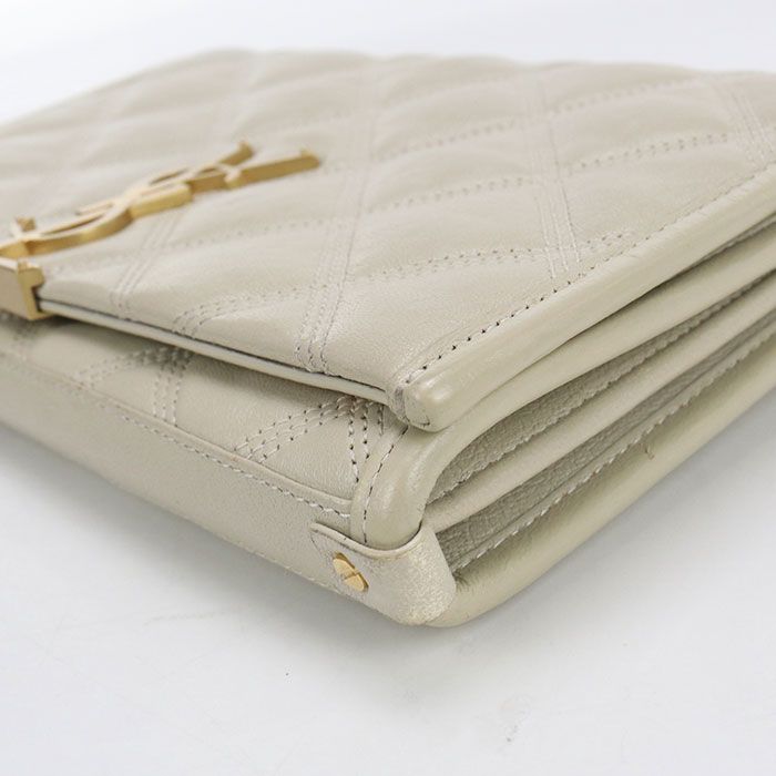 Saint Laurent Cassandra 585031 Chain Wallet Leather Women