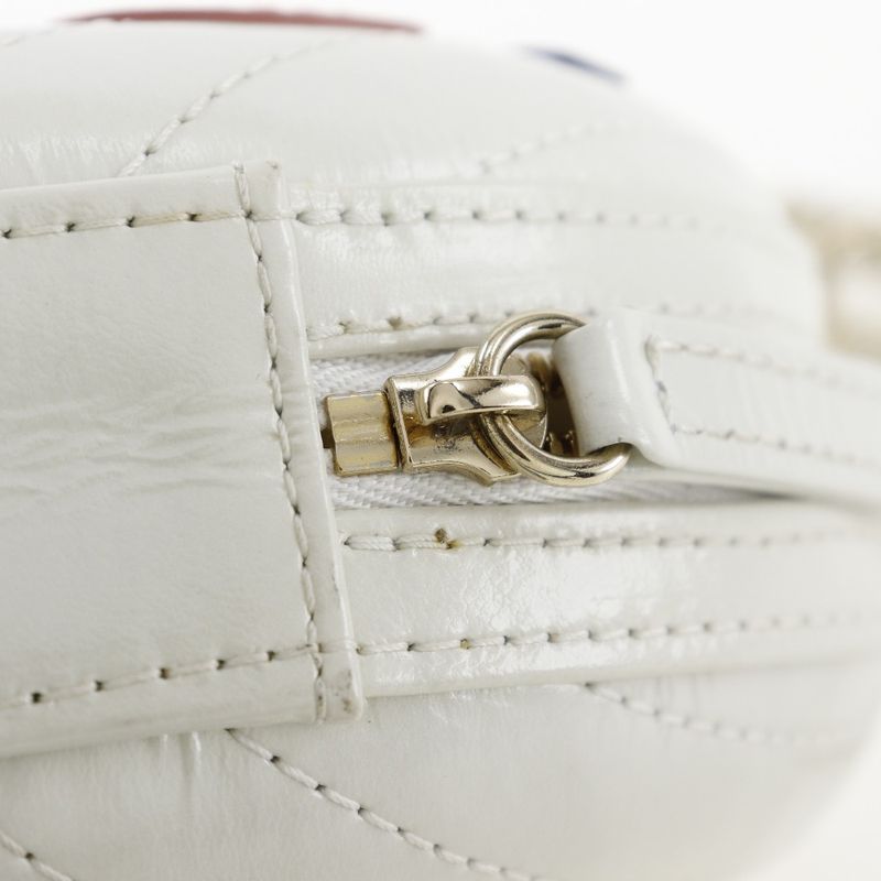 Chanel Chain Shoulder La Pausa Calf White Women's Shoulder Bag